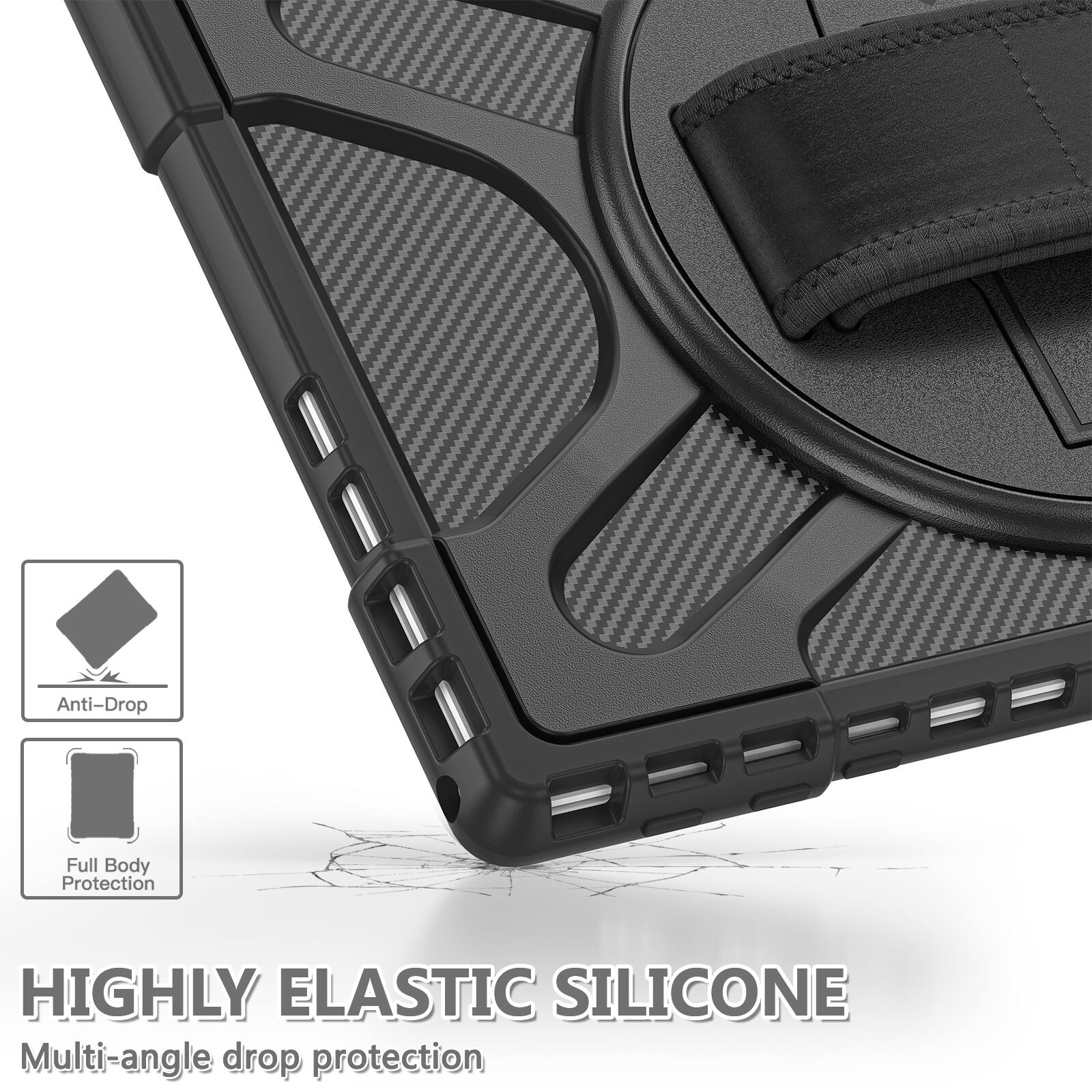 Anti-Drop  
Full Body Protection  
HIGHLY ELASTIC SILICONE Multi-angle drop protection