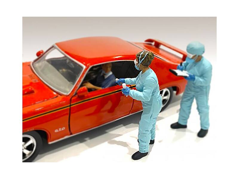 Alt View 1. American Diorama - Hazmat Crew Figurine II for 1/24 Scale Models by American Diorama.