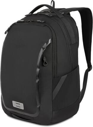 Front. ZUQIETA - ZUQIETA Shield Laptop Backpack in Black, Dimensions: 18.5"x12"x6" - Black.