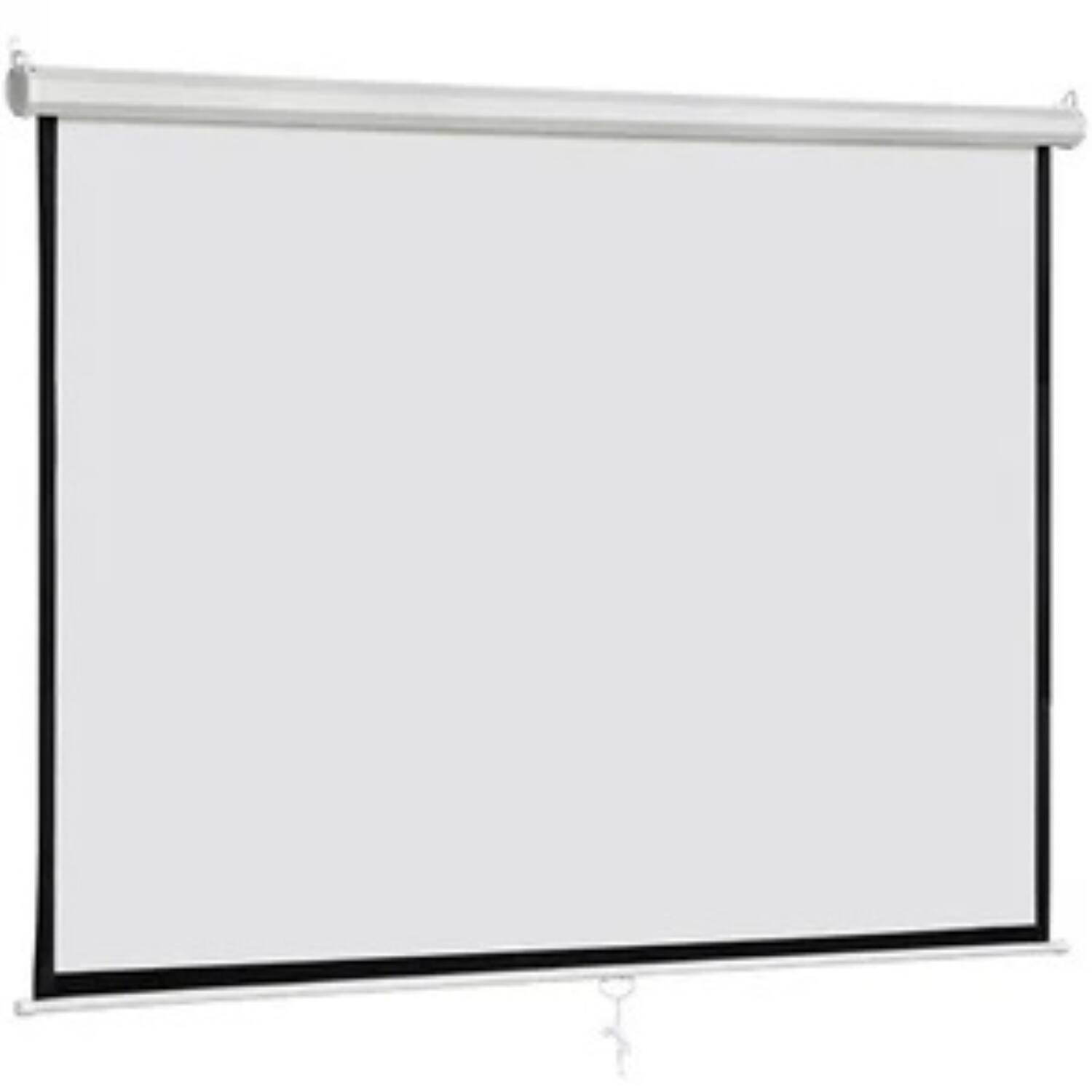 Front. Home Collection - Manual Pull Down Projector Screen - 100 Inch-16:10 HD-White.