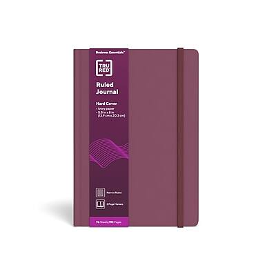 TRU RED - Medium Hard Cover Ruled Journal, 5 1/2" x 8" - Purple