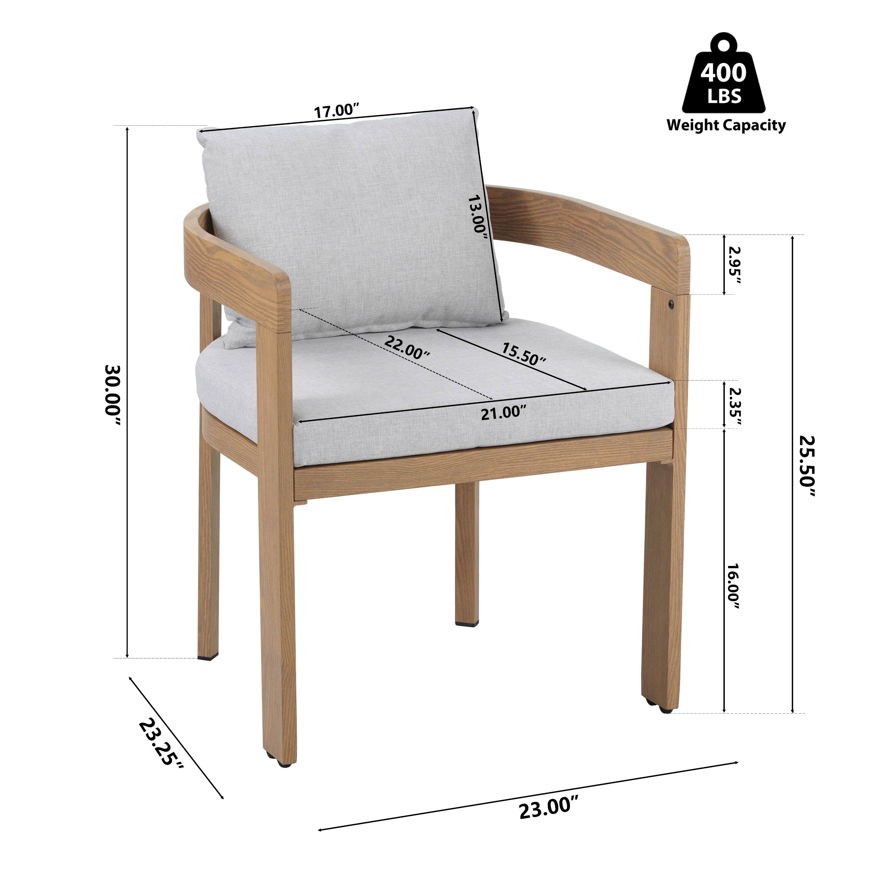 17.00" 400 LBS Weight Capacity  
13.00" 2.95" 30.00" 22.00" 15.50" 21.00" 2.35" 25.50" 16.00" 23.25" 23.00"