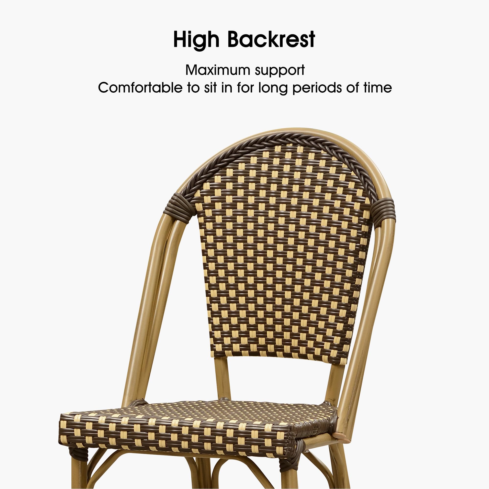 High Backrest  
Maximum support  
Comfortable to sit in for long periods of time
