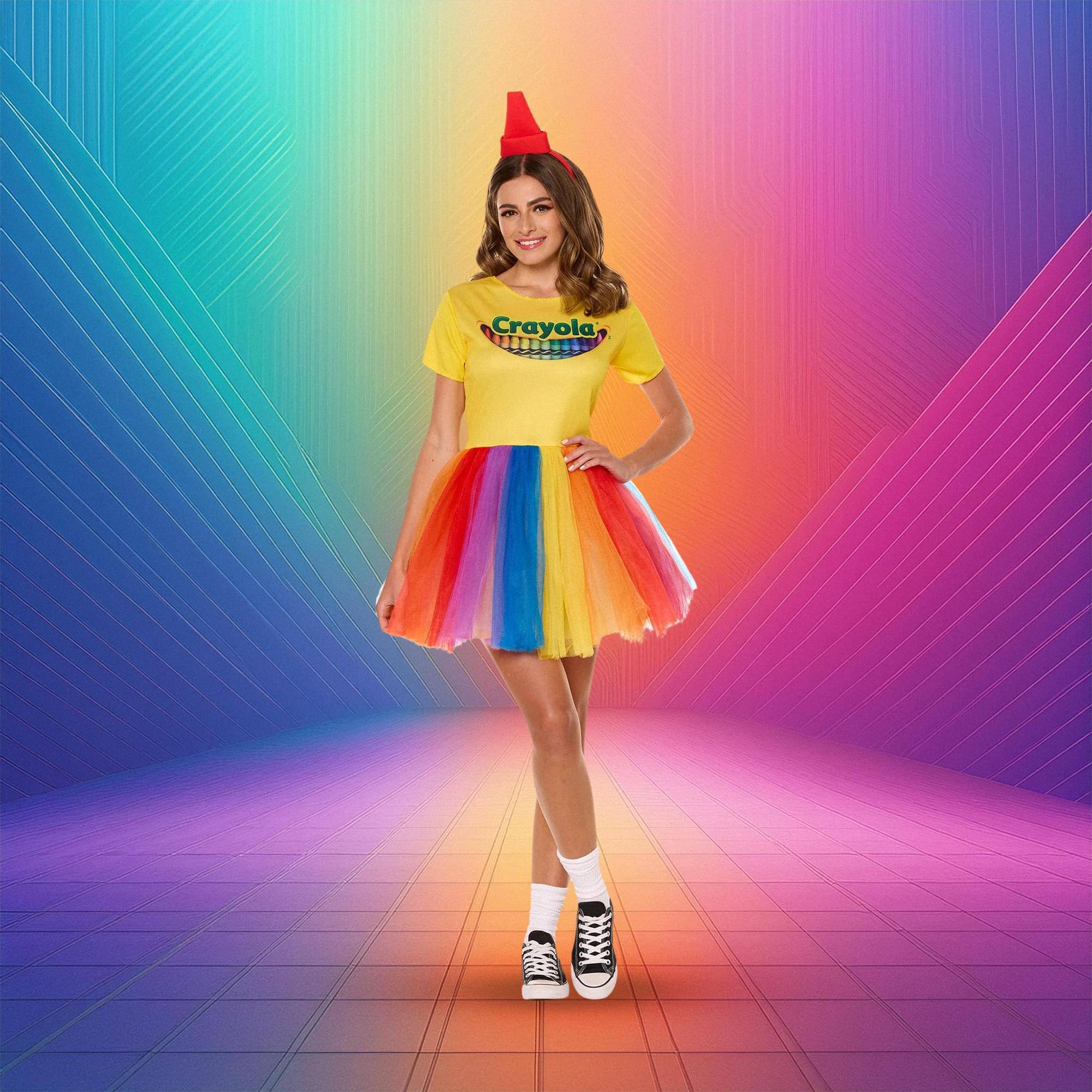 Alt View 1. InSpirit Designs - Crayola Box Adult Costume | Large - Yellow.