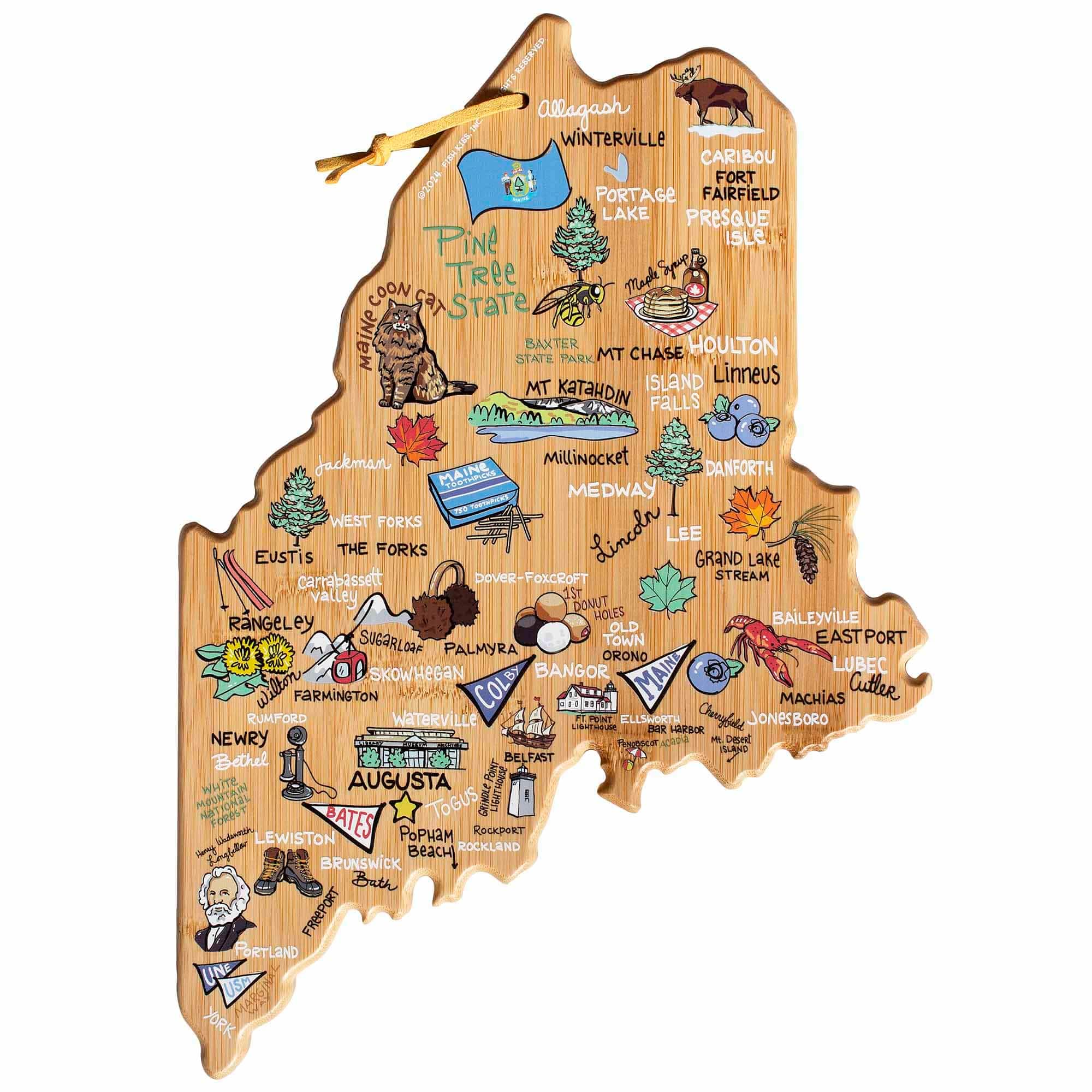Totally Bamboo - Maine Cutting Board with Artwork by Fish Kiss price history on PriceWatchPro