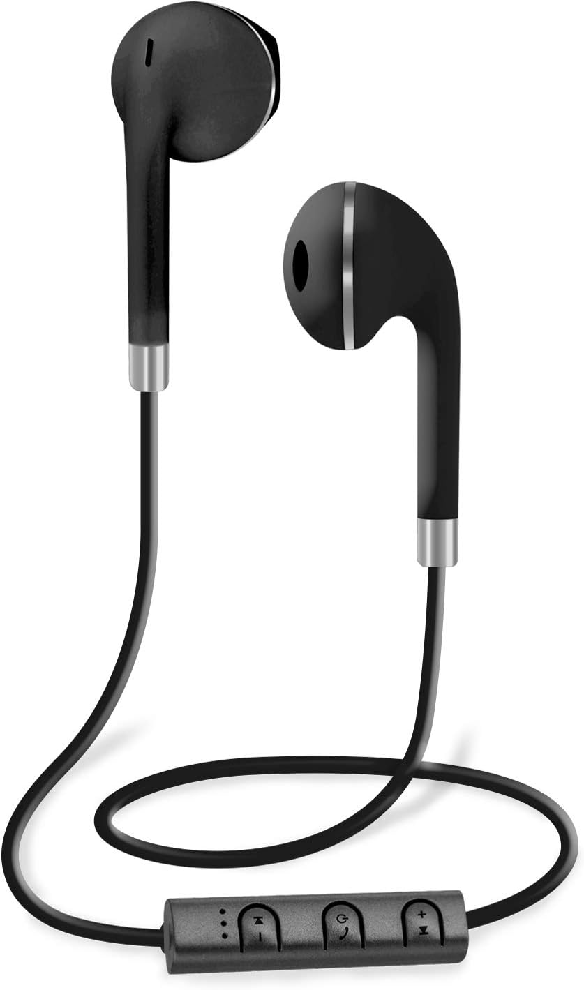 Front. Amber Sporting Goods - SENTRY Industries Inc. BT876 Bluetooth Stereo Earbuds with Microphone Black.