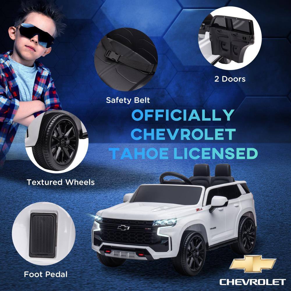 OFFICIALLY CHEVROLET TAHOE LICENSED

- 2 Doors
- Safety Belt
- Textured Wheels
- Foot Pedal