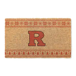 Jardine - Rutgers Scarlet Knights 18" x 30" Holiday Coir Doormat - Brown