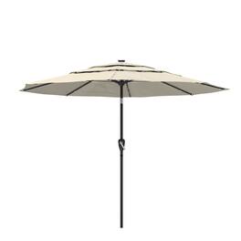 Boyel Living - Aluminum Patio Market Umbrella Double or Triple Vent with Tilt - Beige