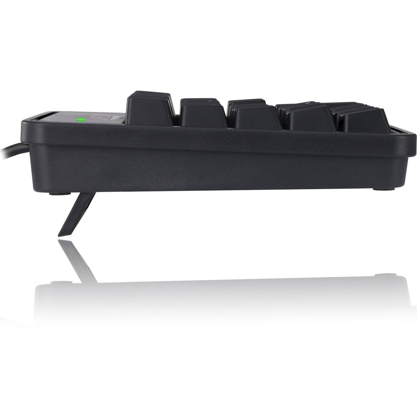 Alt View 8. Adesso - Adesso 19-Key Mechanical Keypad with 3-Port USB Hub - Cable Connectivity - USB Interface - 19 Key(s) - Rugged - Notebook - Black.