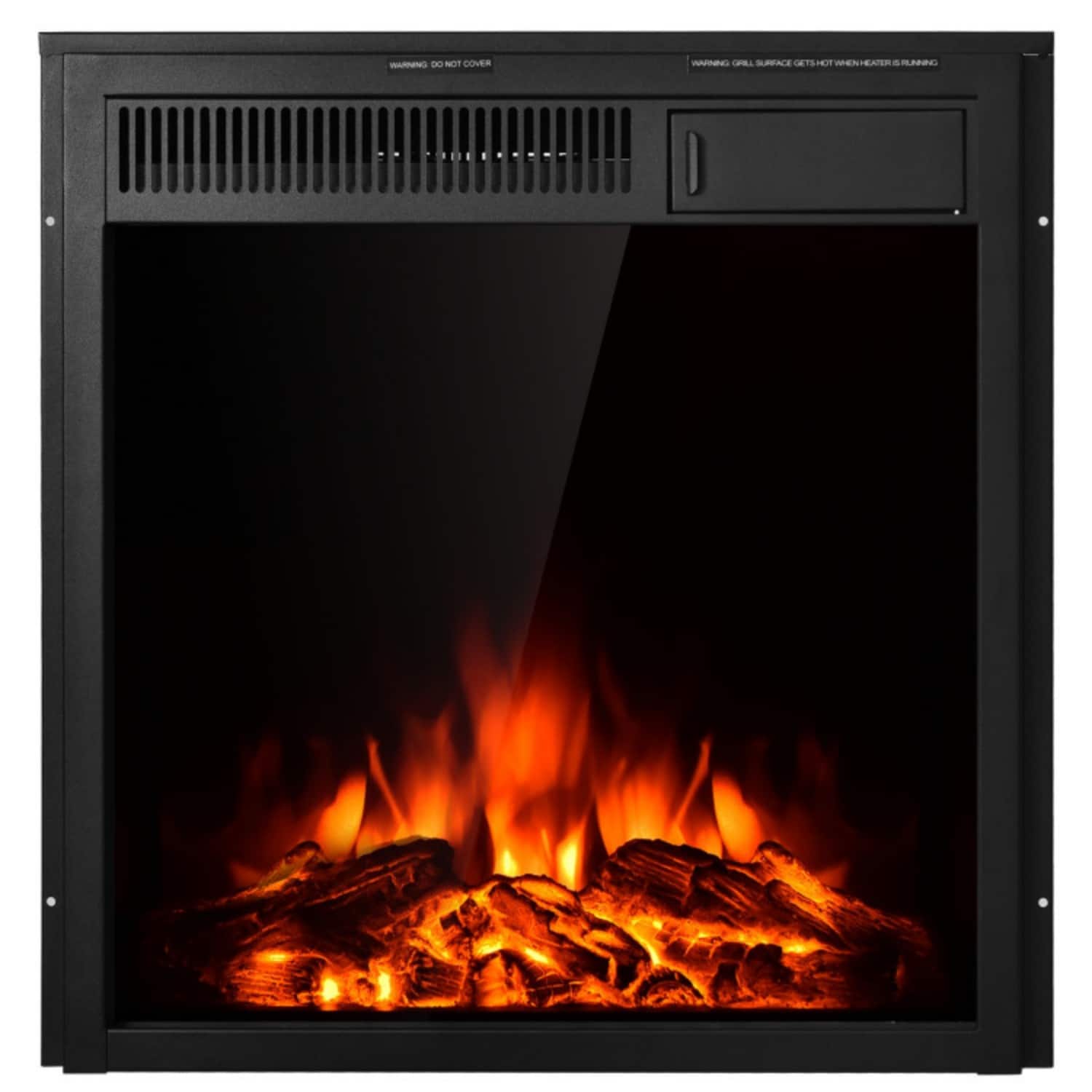 LUCKY ONE - 22.5 Inch Freestanding/Recessed Electric Fireplace Insert Heater - Black