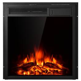 LUCKY ONE - 22.5 Inch Freestanding/Recessed Electric Fireplace Insert Heater - Black