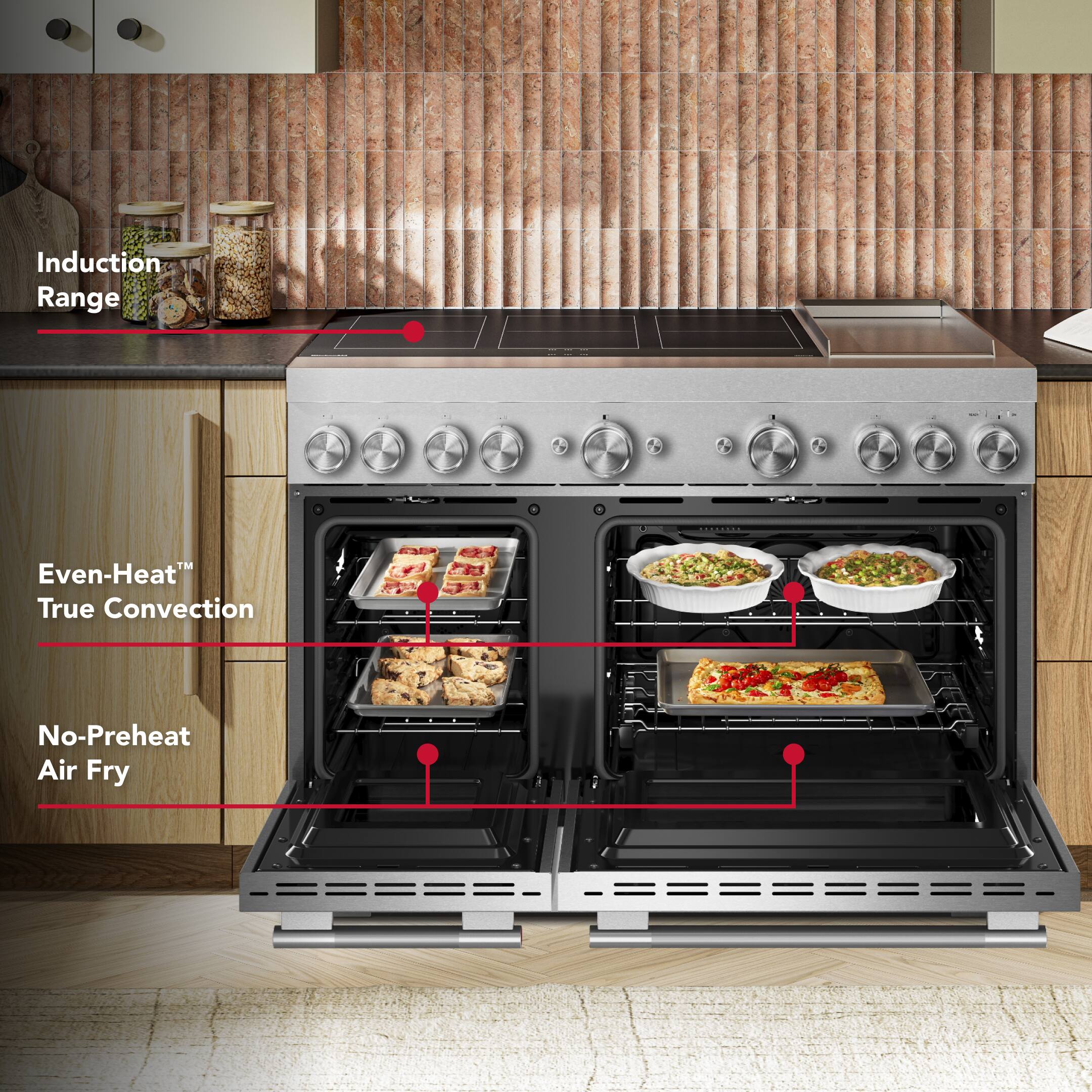 Induction Range

Even-Heat™ True Convection

No-Preheat Air Fry