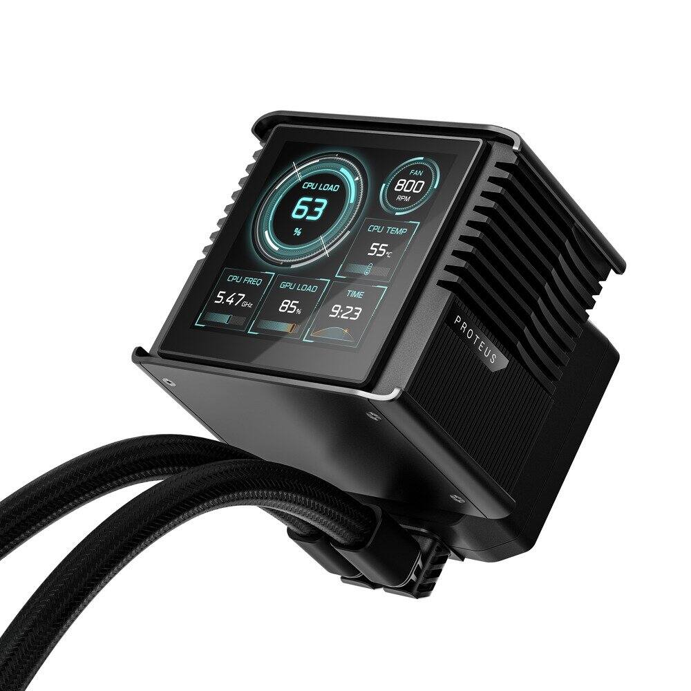 CPU LOAD 63%  
FAN 800 RPM  
CPU TEMP 55°C  
CPU FREQ 5.47 GHz  
GPU LOAD 85%  
TIME 9:23  
SRBRN PROTEUS