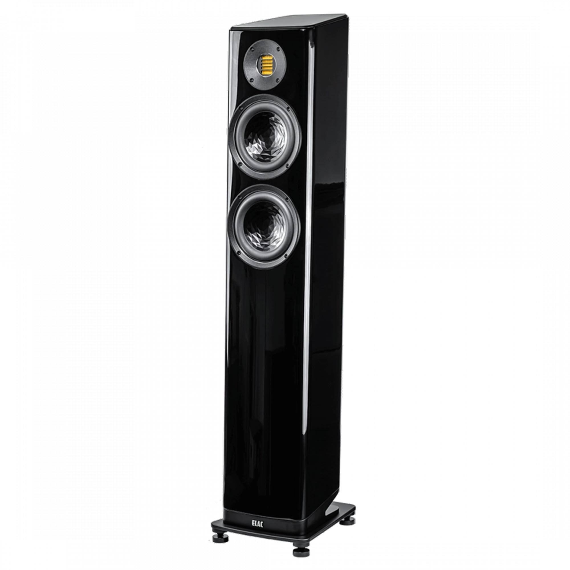 Alt View 1. ELAC - Elac VFS407.2-GB - 6" 2.5-Way Floorstanding Speaker - Gloss Black, Sold Individually - Black/Gray.
