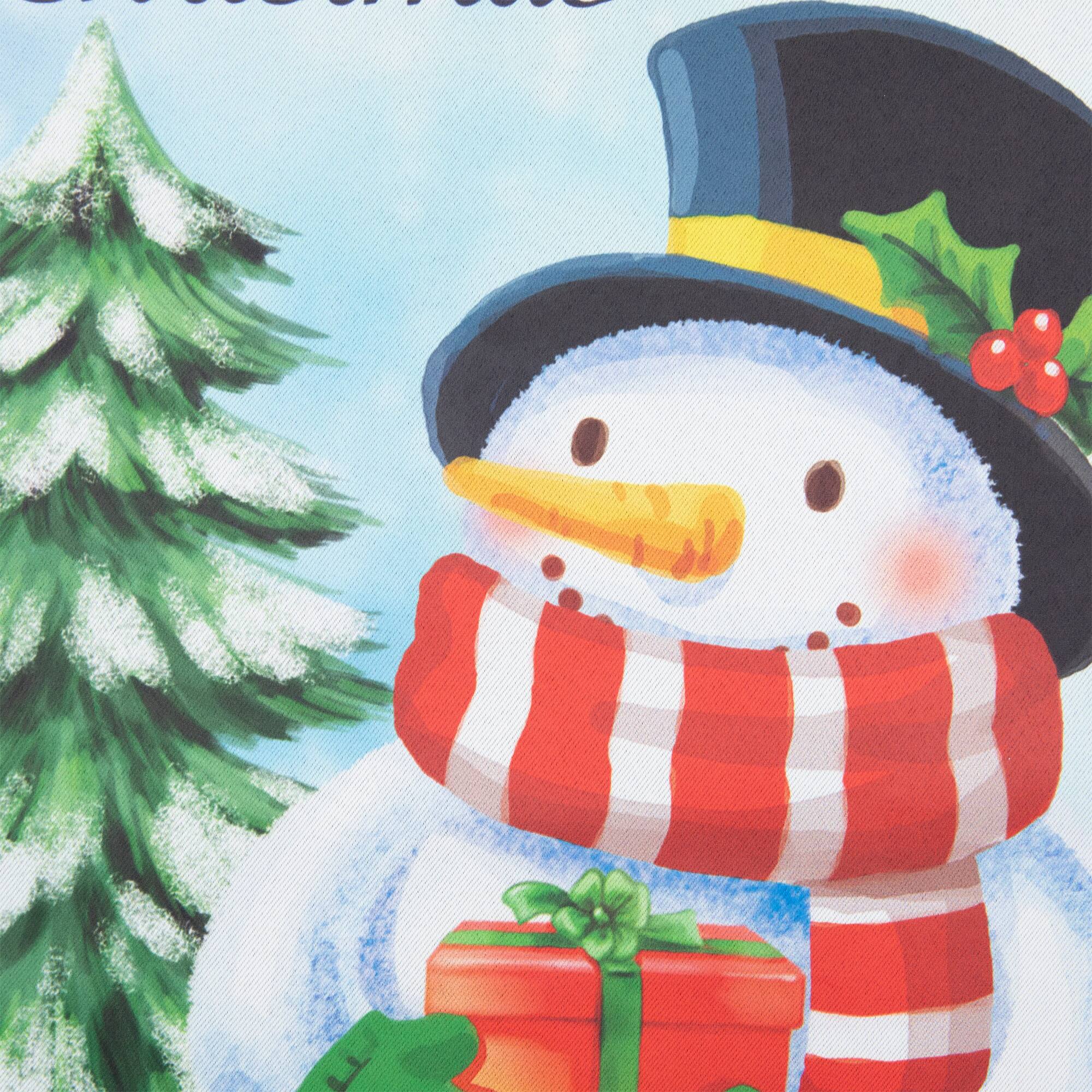 Alt View 5. Northlight - Merry Christmas and Snowman Outdoor Garden Flag 12.5" x 18" - White.