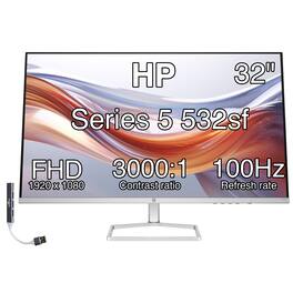 HP - Series 5 532sf Monitor 94F50AA#ABA Bundle w/Docztorm Dock, 32" FHD VA (1920x1080) Display,100Hz Refresh Rate w/DKZ Hub - Black
