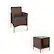- Chair:
- Height: 32.25 in.
- Width: 21.75 in.
- Depth: 24.75 in.
- Seat Height: 17.75 in.
- Armrest Height: 20 in.
- Seat Depth: 23 in.
- Table:
- Height: 15.75 in.
- Width: 15.75 in.