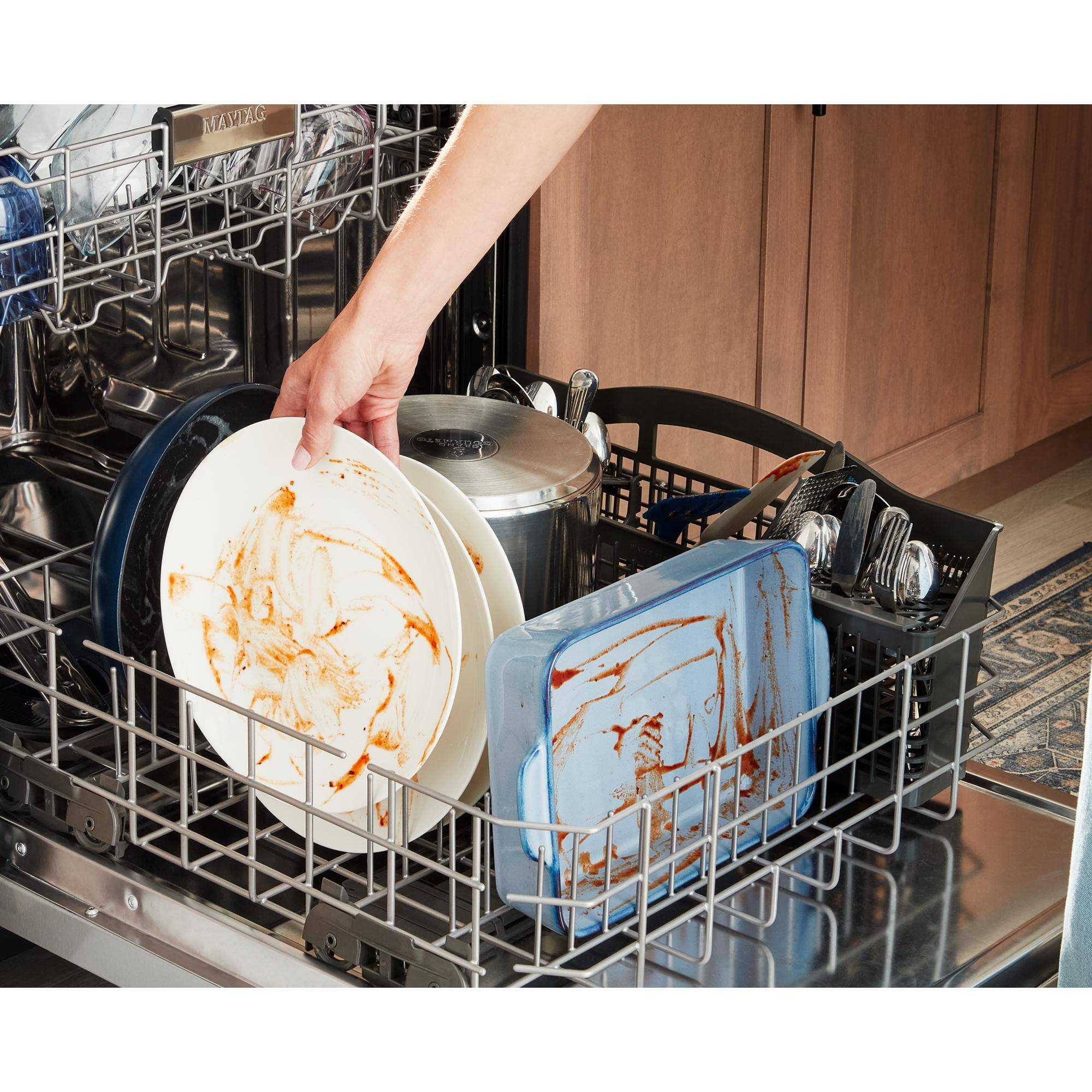 Alt View 8. Maytag - 24" Top Control Built-In Dishwasher with PowerBlast Cycle and PowerDry - Fingerprint Resistant Stainless Steel.