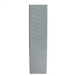 Pyramid Time Systems - Time Card Rack, 9.25" H x 5.125" W x 2.25" D, 10 Pockets (400-10) - Gray
