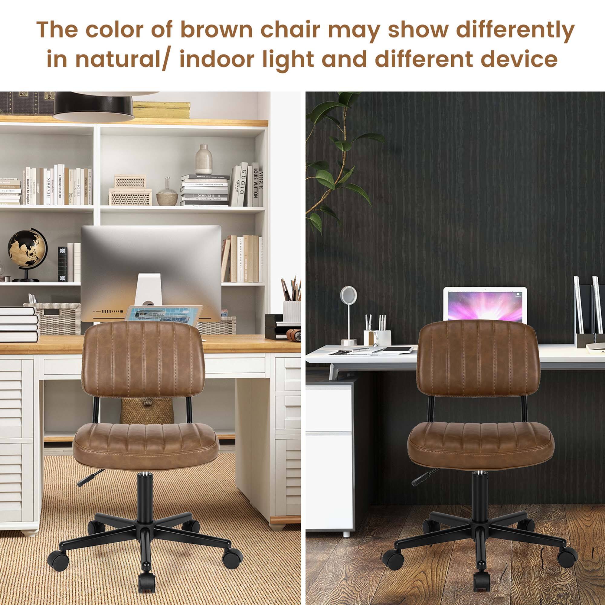 The color of a brown chair may show differently in natural/indoor light and on different devices.