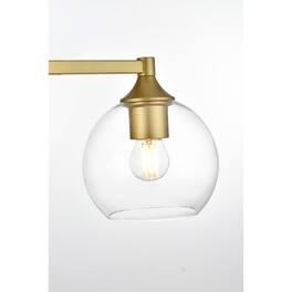 Living District - Foster 4 light Bath Sconce - Brass And Clear
