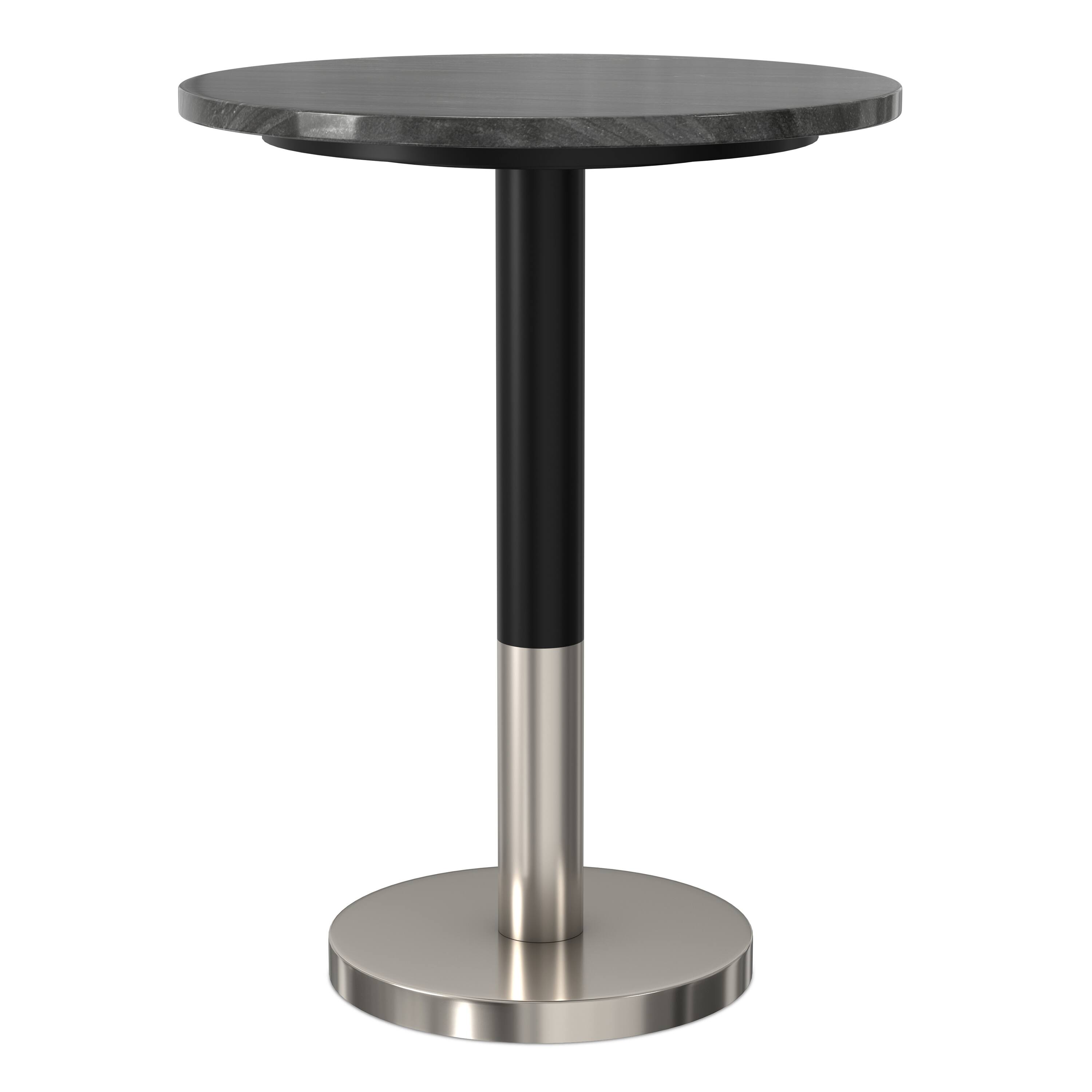 Alt View 4. Simpli Home - Evans 16 inch Wide Modern Side Table in Black Genuine Marble and Black/Silver Iron - Black.
