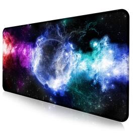 Earthley Blooms - Large Extended Gaming Mouse Pad With Stitched Edges Non-slip Waterproof Rubber Base For Office Computer - Nebula Starry Sky