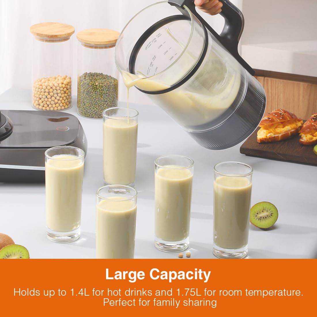 1500 1250 - / 1200

Large Capacity
Holds up to 1.4L for hot drinks and 1.75L for room temperature. Perfect for family sharing