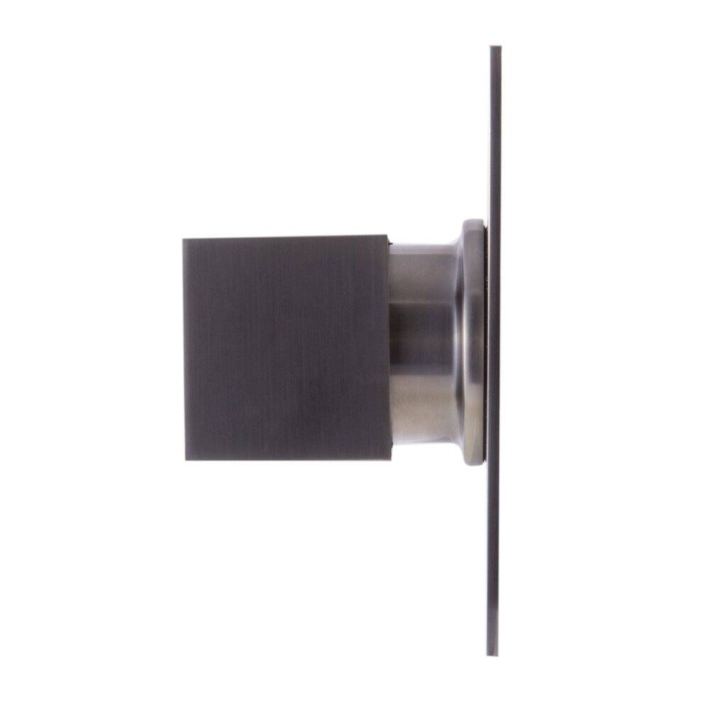 Back. Alfi - Brushed Nickel Modern Square 3 Way Shower Diverter - Silver.