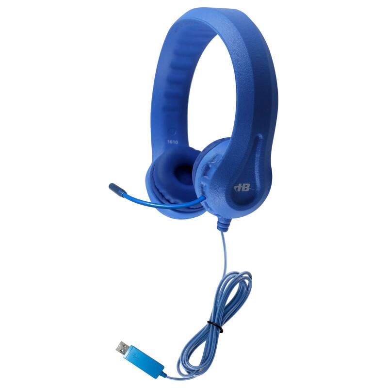 Front. HamiltonBuhl - Kids Blue Flex-Phone USB Headset with Gooseneck Microphone.