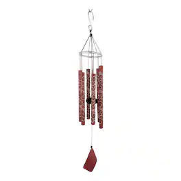 FC Design - 36" Long Tuned Red Metal Wind Chime Outdoor Patio or Garden Hanging Decoration - Multi-Color