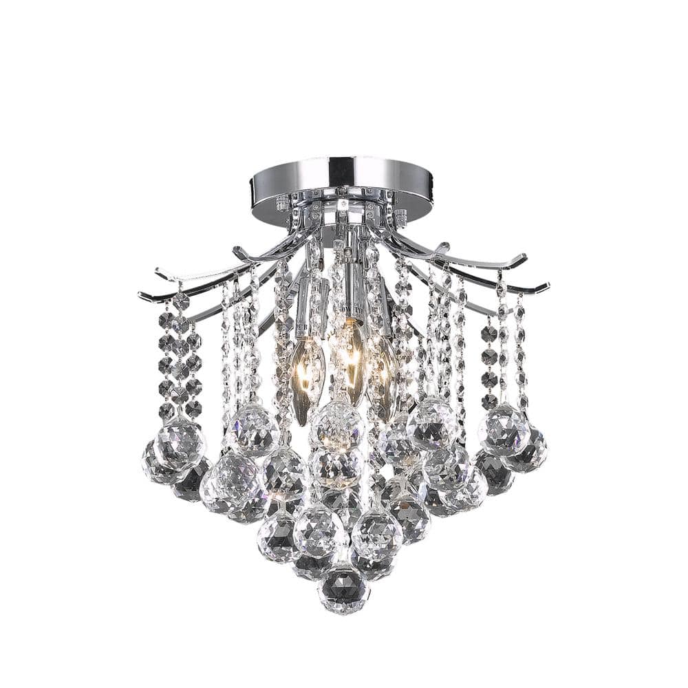 Living District - Amelia Collection Flush Mount D12in H12in Lt:3 Finish - Chrome price history on PriceWatchPro