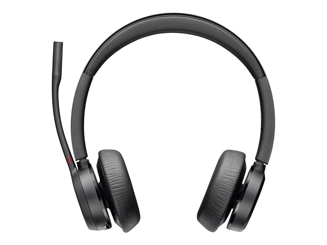 Alt View 7. HP - Poly Bluetooth Office Headset - Microsoft Teams - Siri/Google Assistant - USB C - Wired/Wireless - Stereo - Over-Head - Black.
