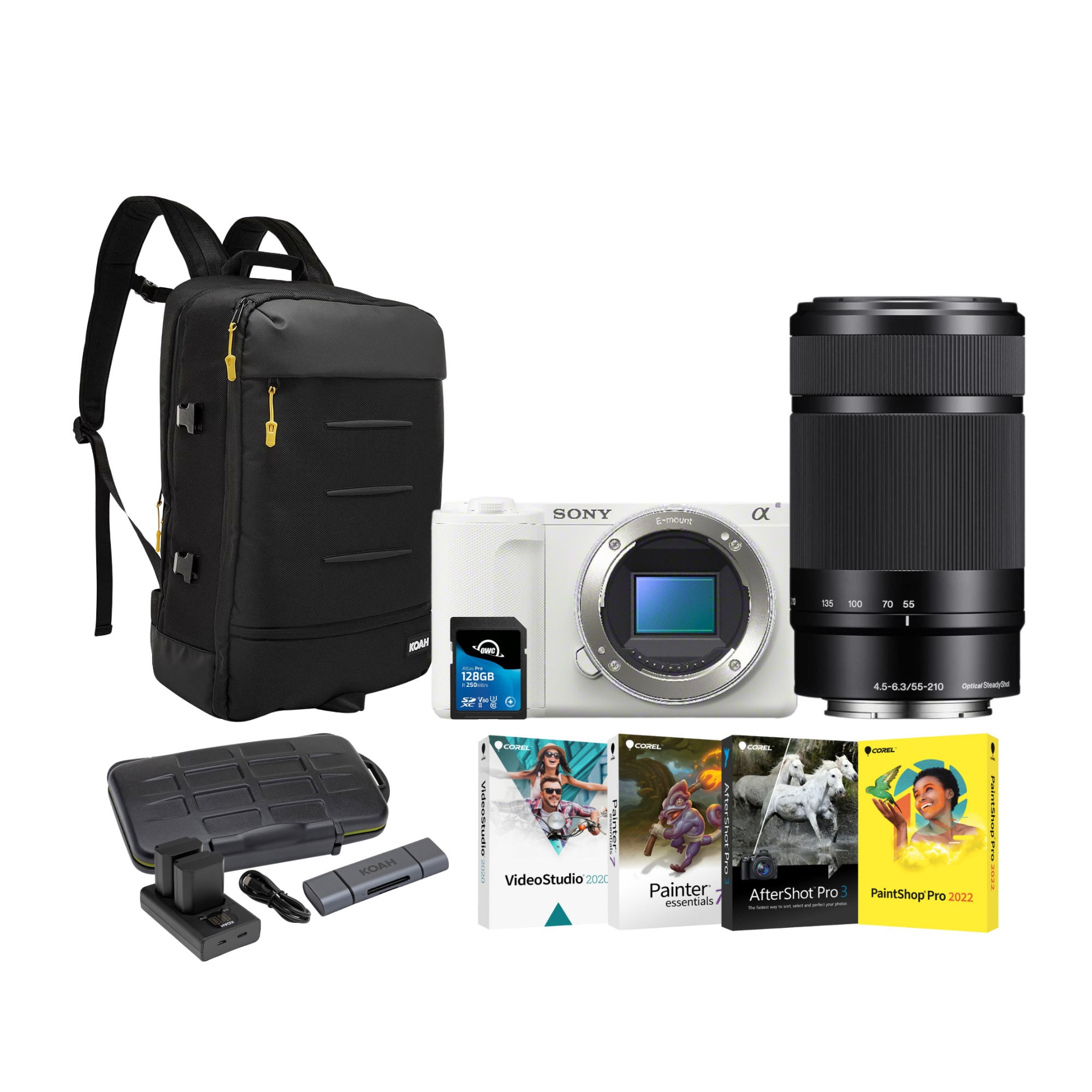 Sony - ZV-E10 II Mirrorless Camera (White) with 55-210mm f/4.5-6.3 OSS Lens Bundle price history on PriceWatchPro