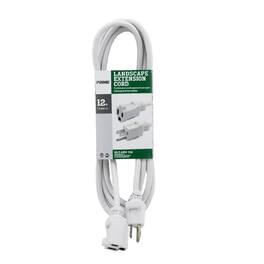 Prime Wire & Cable - Outdoor 12 ft. L Extension Cord 16/3 SJTW - White