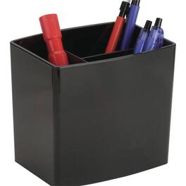 Officemate - 2200 Series Large Pencil Cup 4.5" x 5" x 3.8" Plastic - Black