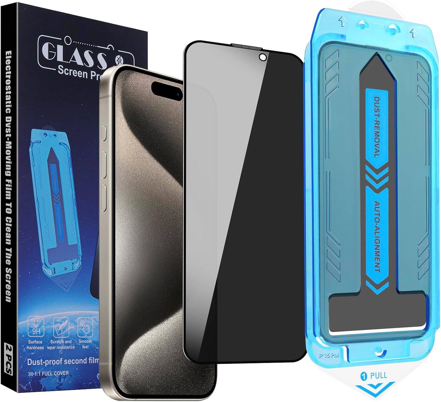 GLASS Screen Protector Electrostatic Dvst-Moving Film TO Clean The Screen

1000 
DUST-REMOVAL AUTO-ALIGNMENT

IL 
2 PCS

9H Surface Scratch and Smooth Hardness wear resistance feel Dust-proof second film 1:1 FULL COVER

P15 PM

1 PULL
