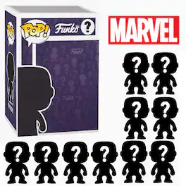 Pack of 10 Surprise Mystery Marvel Funko Pop! Randomly Selected - Black