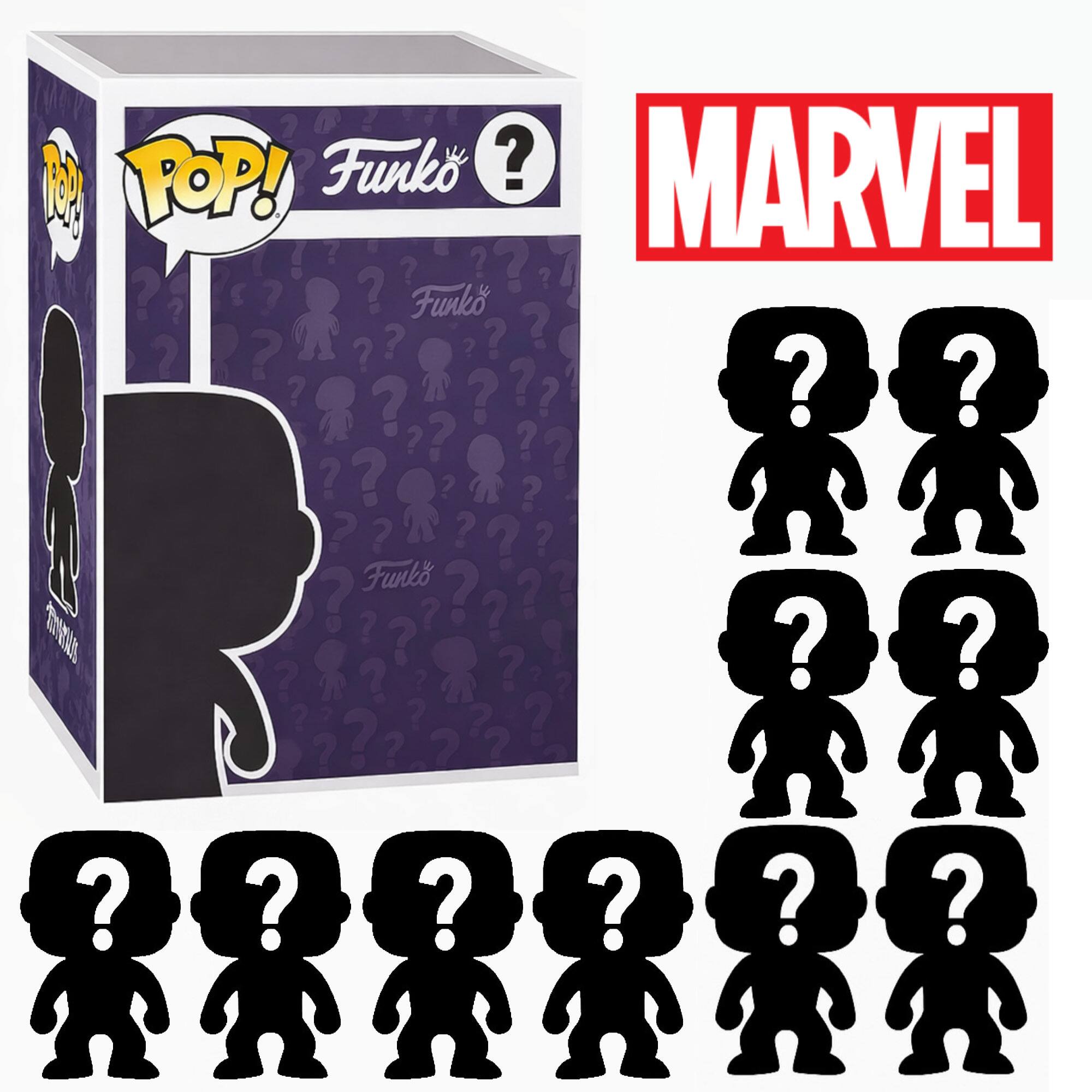 Pack of 10 Surprise Mystery Marvel Funko Pop! Randomly Selected