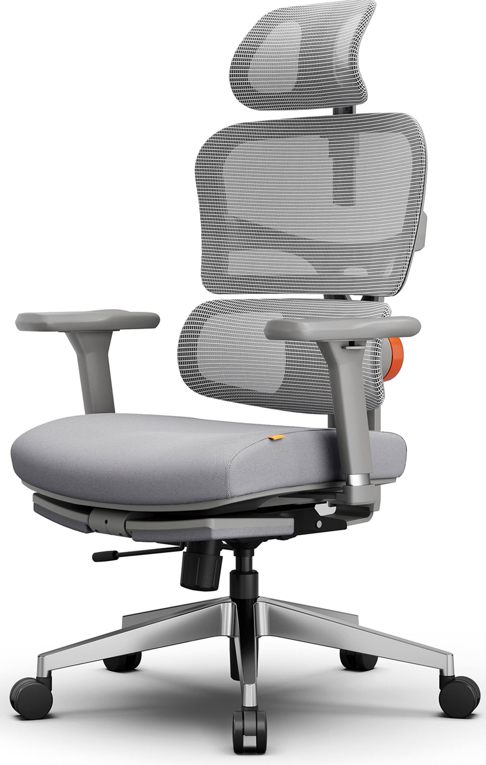 Alt View 13. Newtral - Ergonomic High Back Mesh Office Chair with Headrest - Gray.