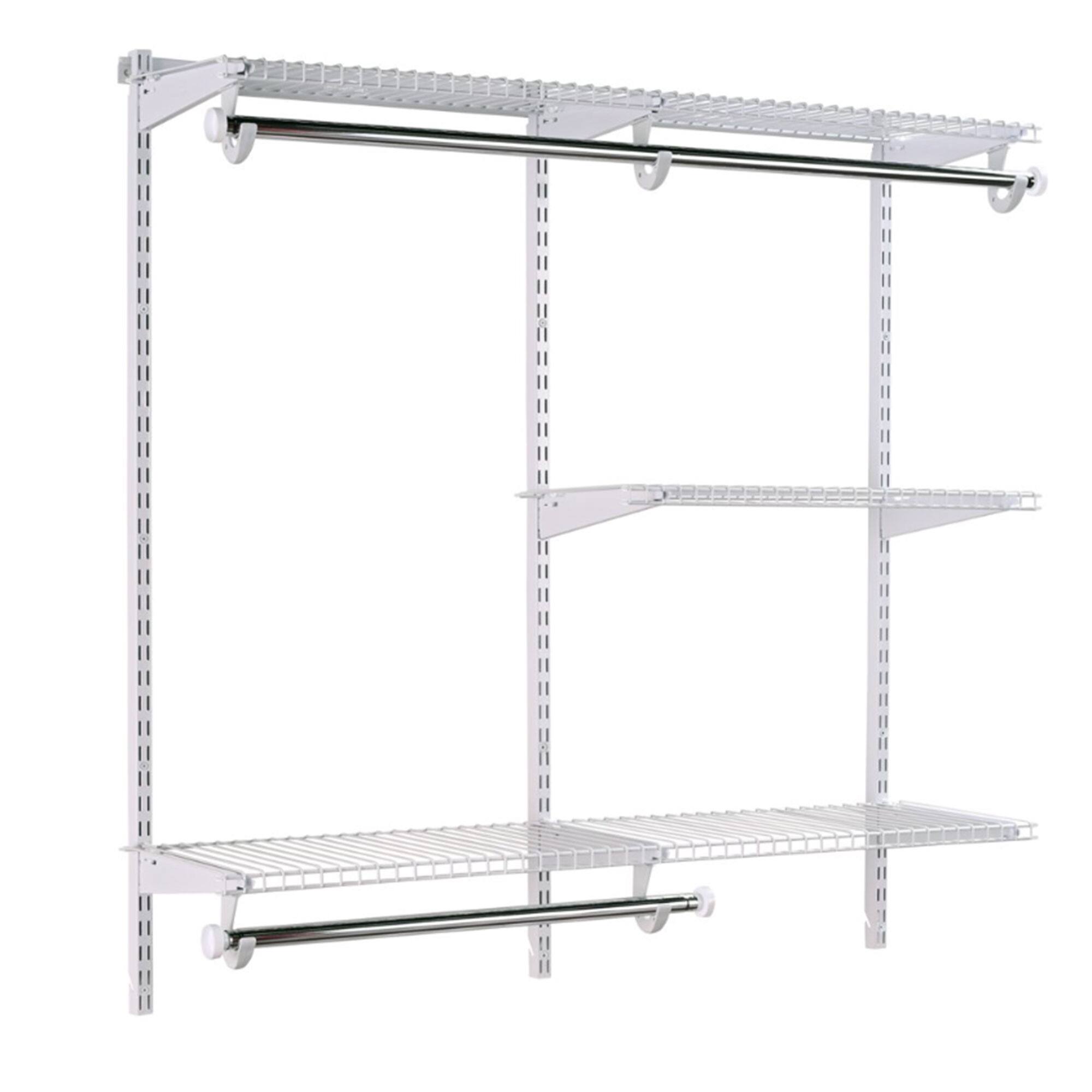 Front. RubberMaid - Rubbermaid Configurations 4-8 Feet Custom DIY Closet Organizer Kit, White - White.