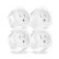Front. Osprey - Smart Plug, Wi-Fi Outlet Socket Compatible with Alexa and Google Home, 16A (4 pcs) - White.