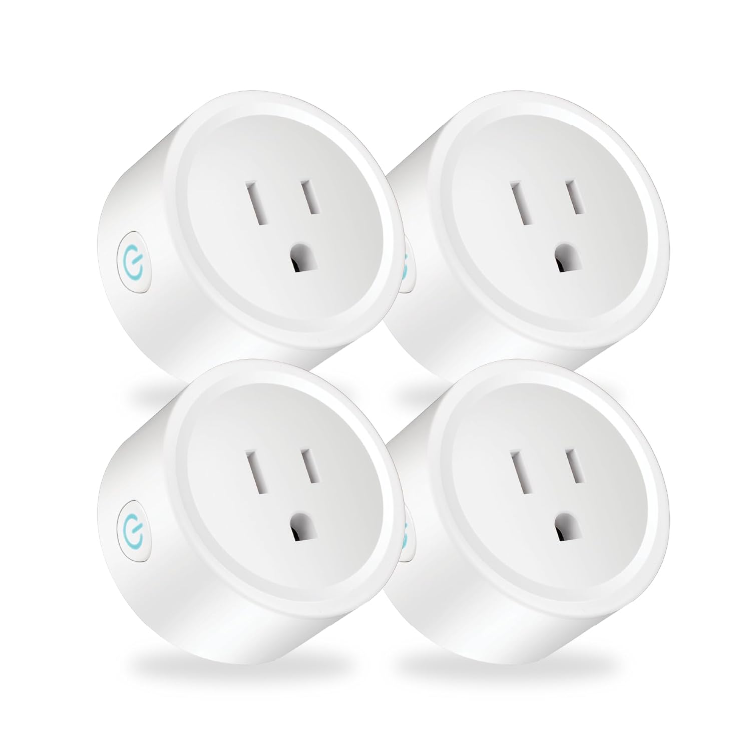 Osprey - Smart Plug, Wi-Fi Outlet Socket Compatible with Alexa and Google Home, 16A (4 pcs) - White