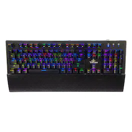 YEYIAN - Mechanical Gaming Keyboard, 104 RGB LED Backlit, Palm Rest YAT1801EN - Black