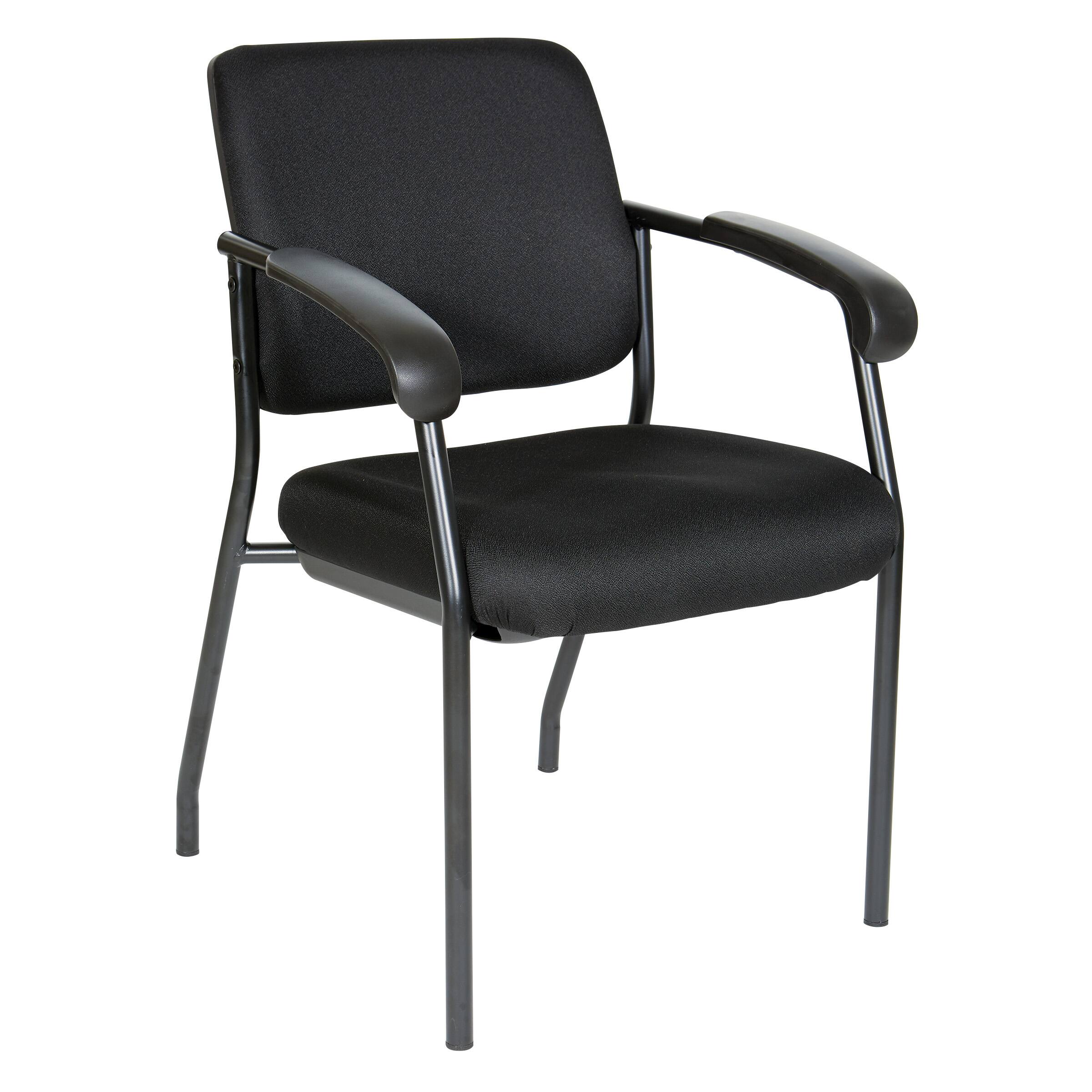 Angle. Office Star Products - Padded Visitor's Chair - Black.