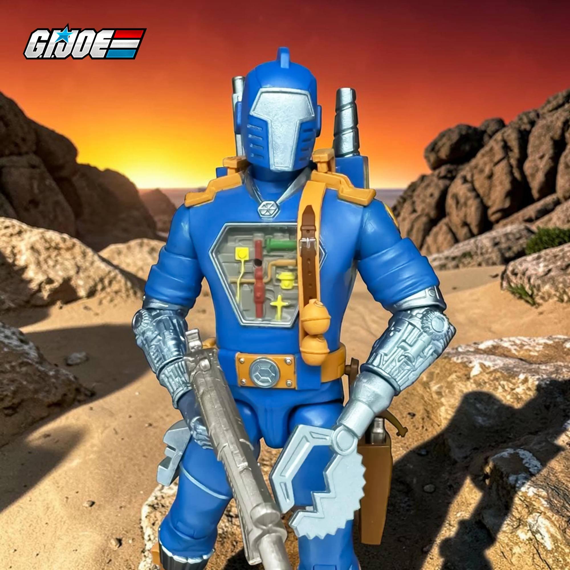 Alt View 4. Super7 - G.I. Joe ULTIMATES! 7-Inch Action Figure | Cobra B.A.T. (Comic Ver.) - Blue.