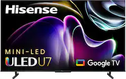 Hisense - 55" Class U7 Series Mini-LED QLED 4K UHD Smart Google TV (2023) - Front_Zoom