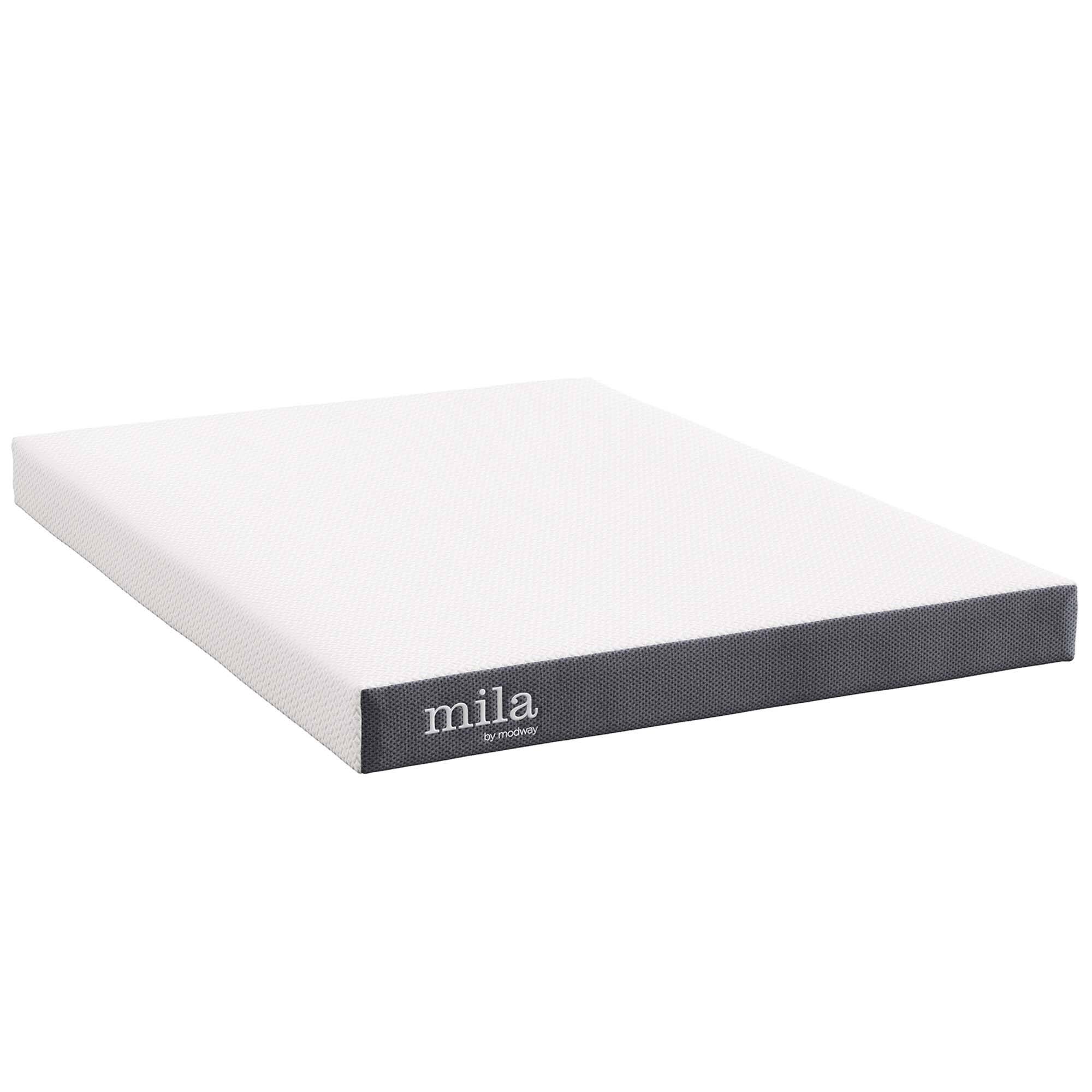 Mila 6" Full Mattress by Modway - White