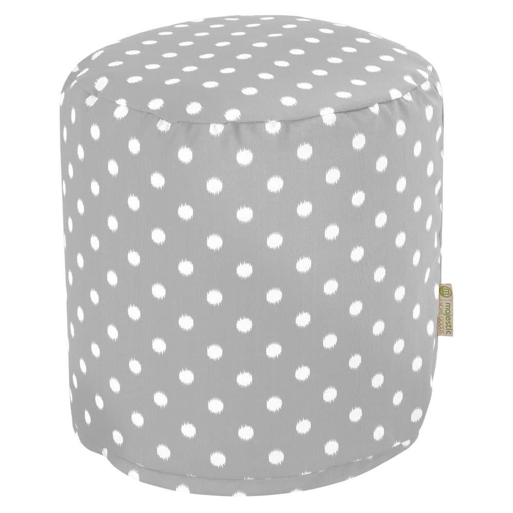 Majestic Home - Pouf Ikat Dot - Gray